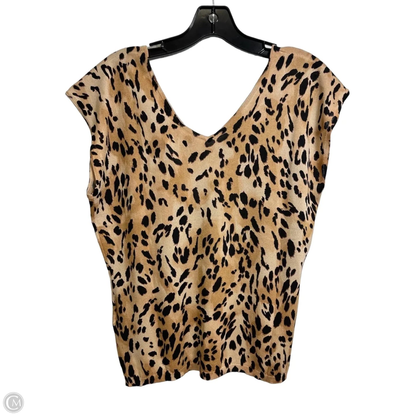Top Short Sleeve By Inc In Animal Print, Size: M