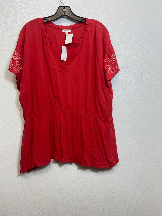 Red Top Short Sleeve Maurices, Size 2x