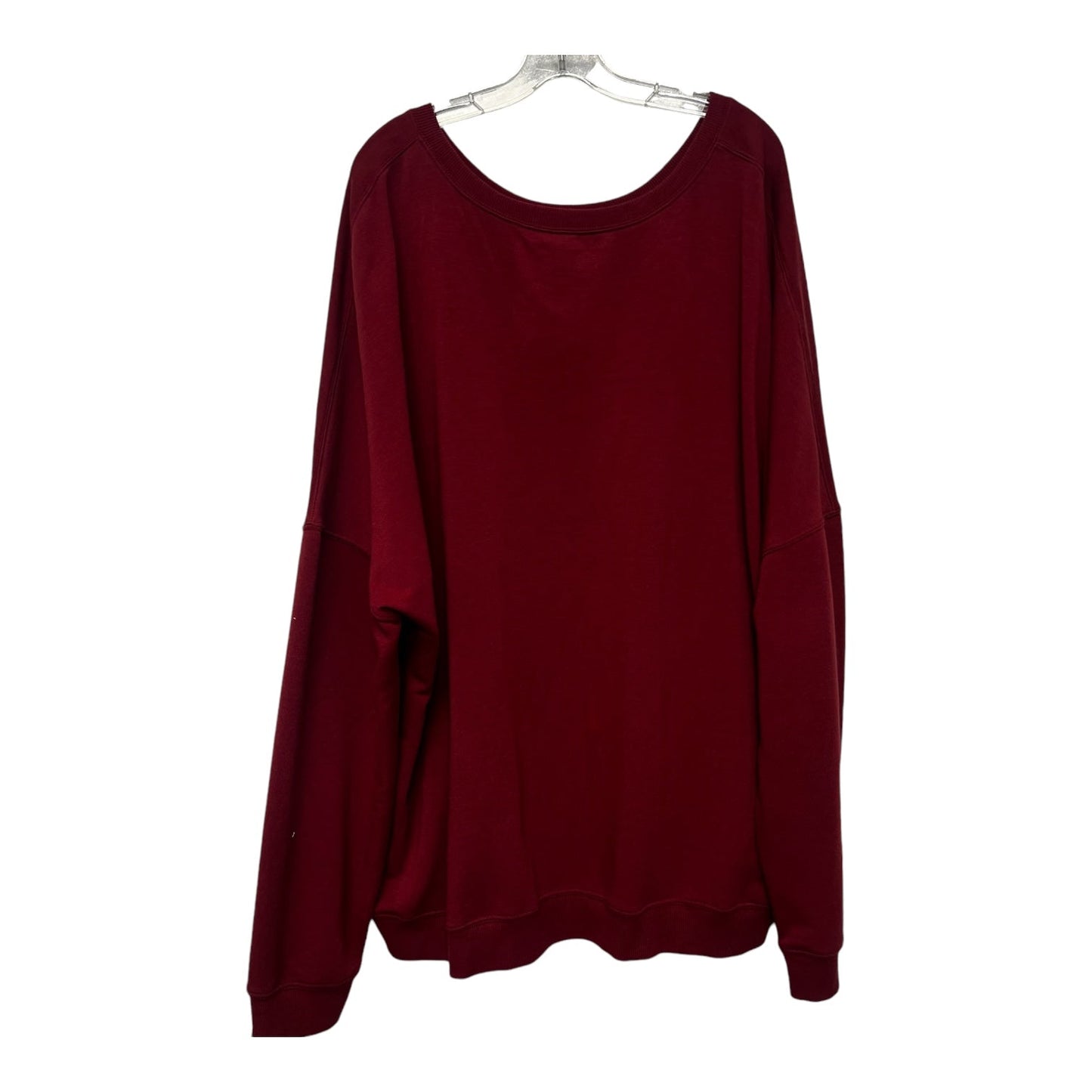 Sweatshirt Crewneck By Clothes Mentor In Maroon, Size: 3x