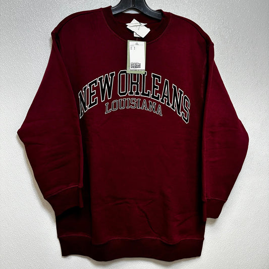 Maroon Sweatshirt Crewneck H&m, Size S