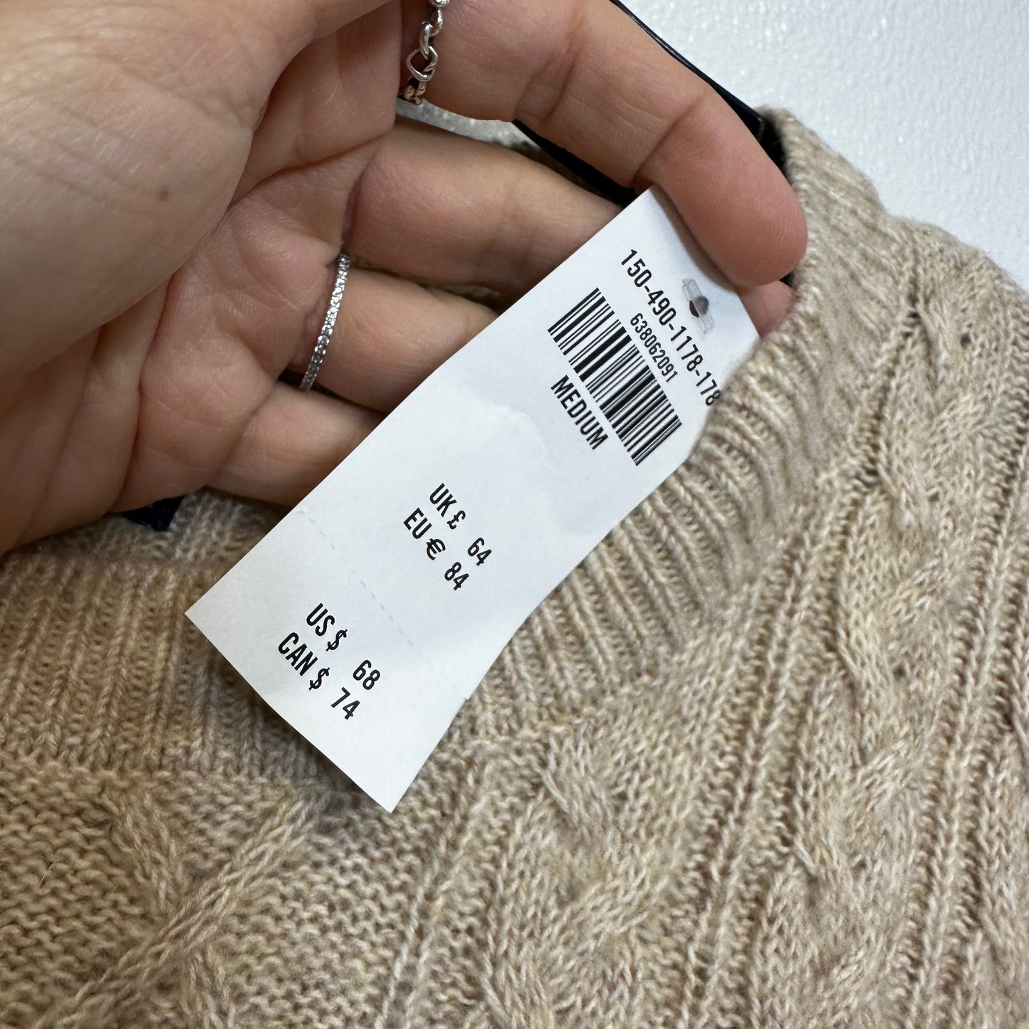 Tan Sweater Abercrombie And Fitch, Size M