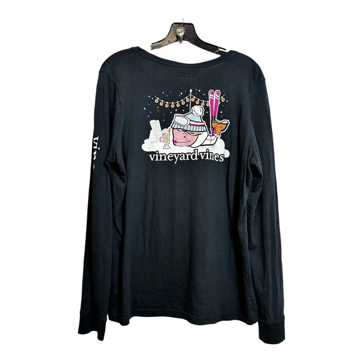 Top Long Sleeve By Vineyard Vines In Black, Size: L