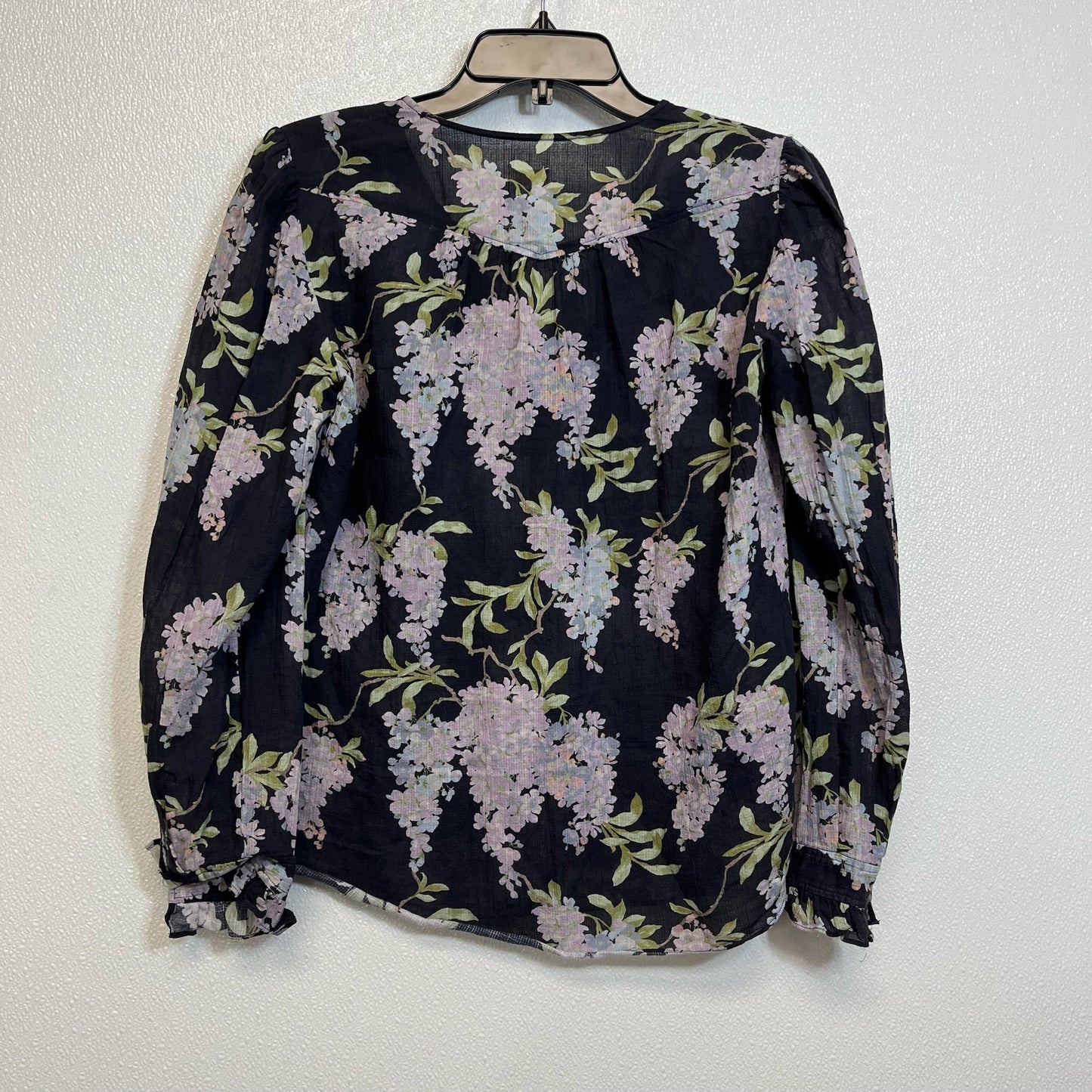 Navy Top Long Sleeve Rebecca Taylor, Size S