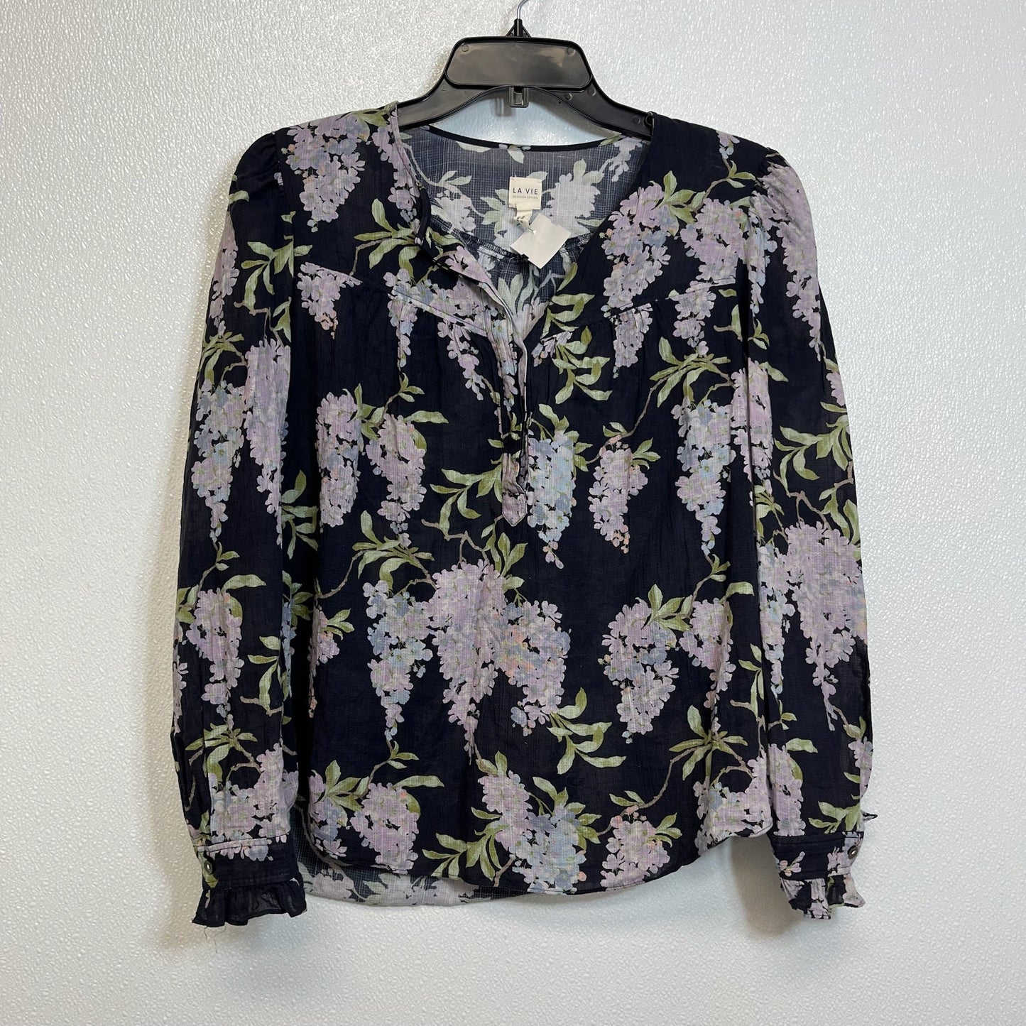 Navy Top Long Sleeve Rebecca Taylor, Size S