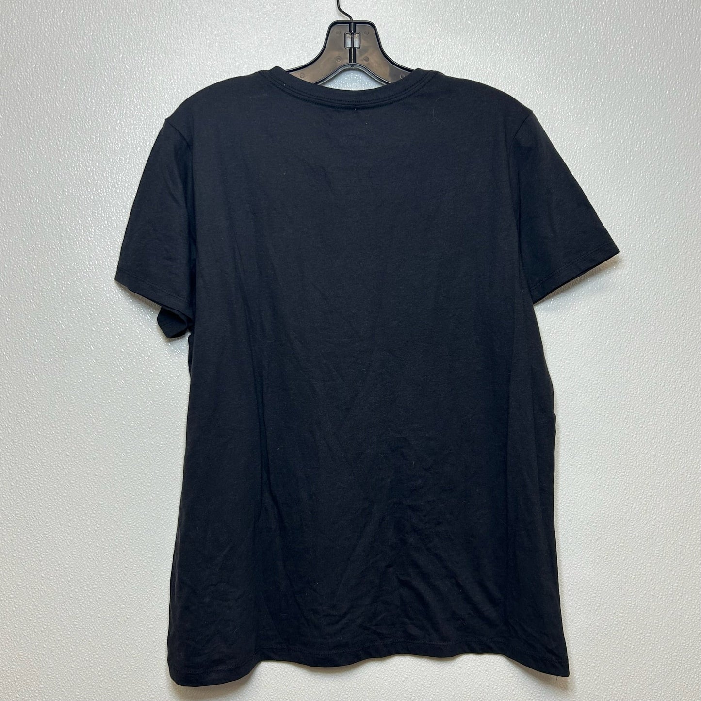 Black Top Short Sleeve Basic Clothes Mentor, Size L