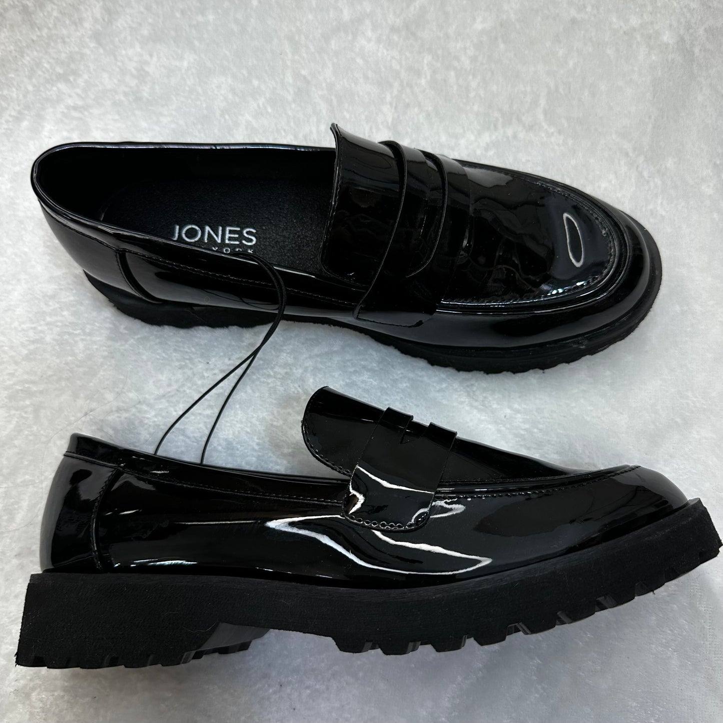 Black Shoes Flats Loafer Oxford Jones New York O, Size 7.5