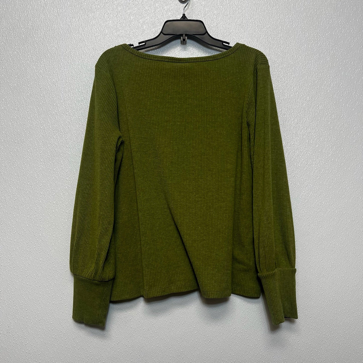 Top Long Sleeve Basic By Ana In Green, Size: Xxl