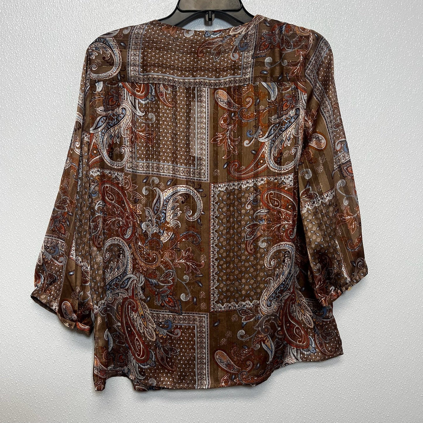 Top Long Sleeve By Chicos O In Print, Size: S