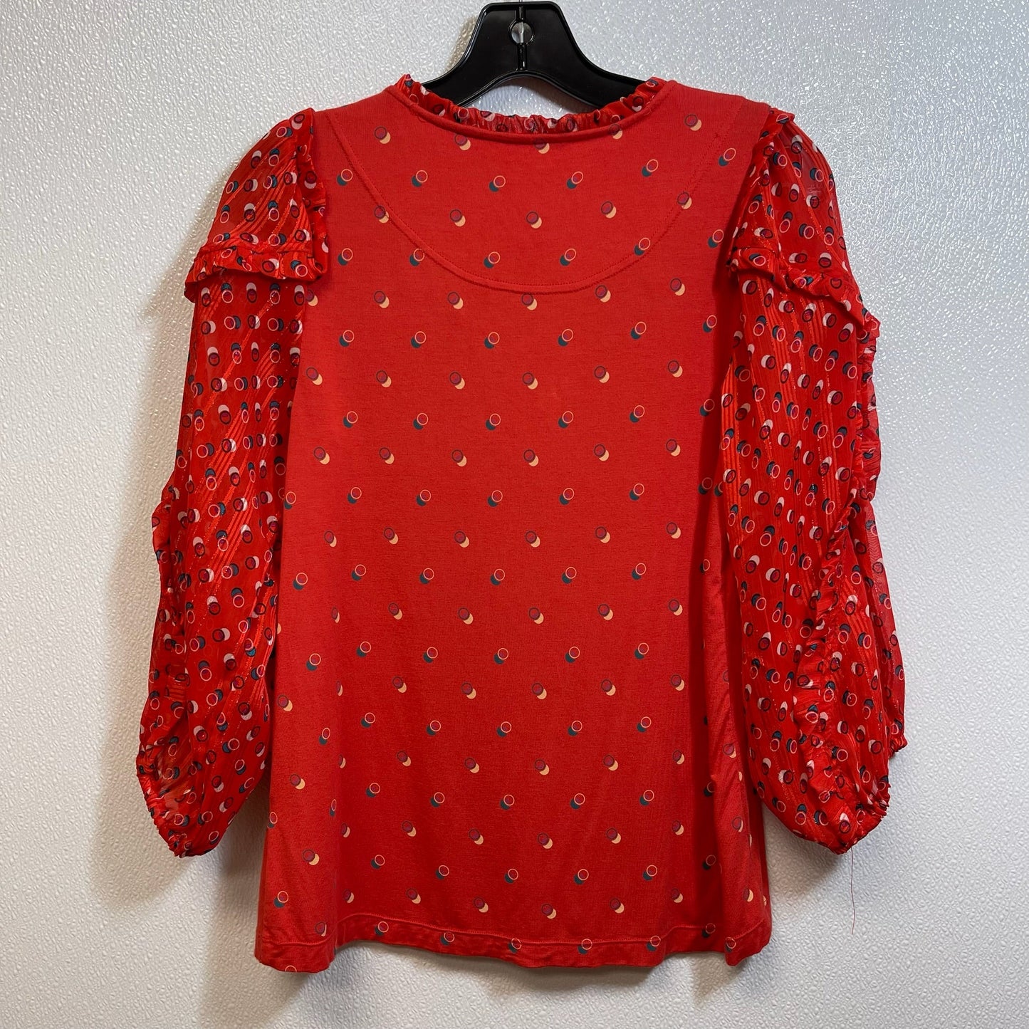 Top Long Sleeve Designer By Anthropologie In Red, Size: Xs