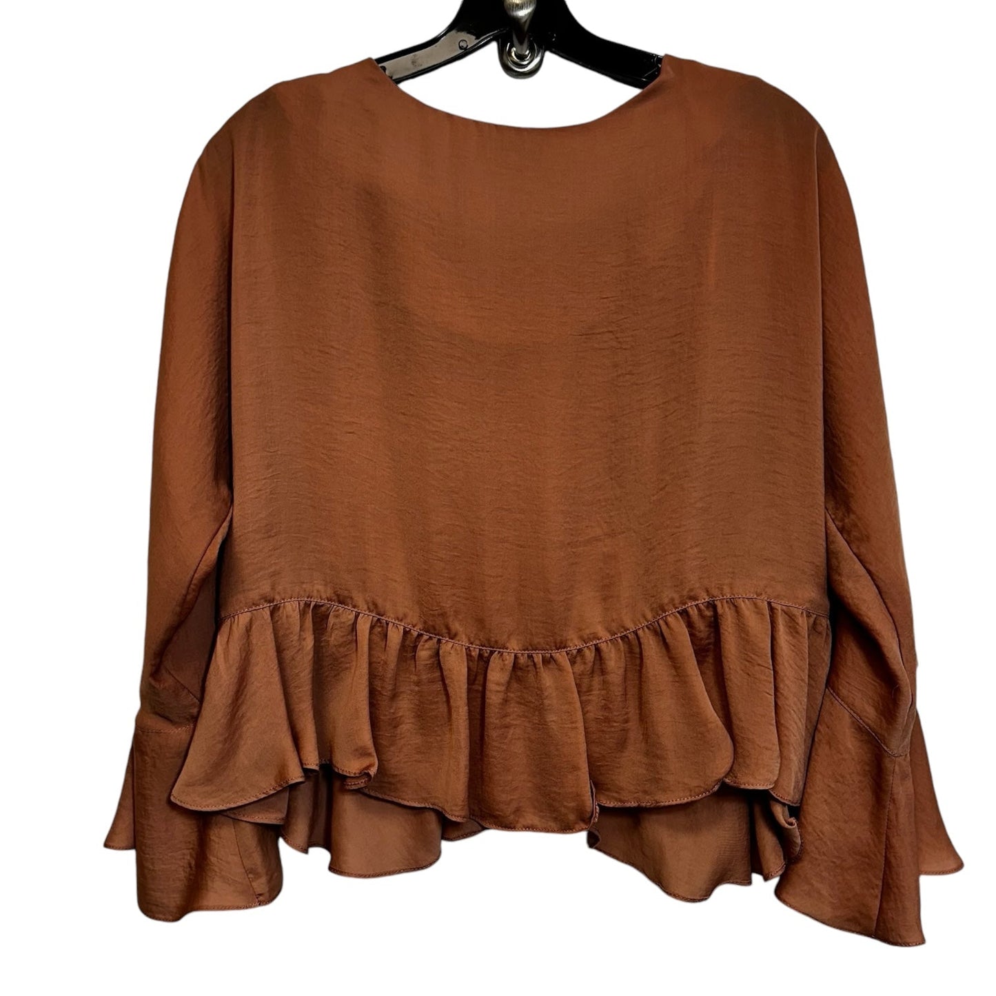 Top Long Sleeve By Top Shop In Pink, Size: S