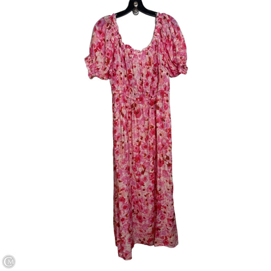 Dress Casual Maxi By H&m In Floral Print, Size: L