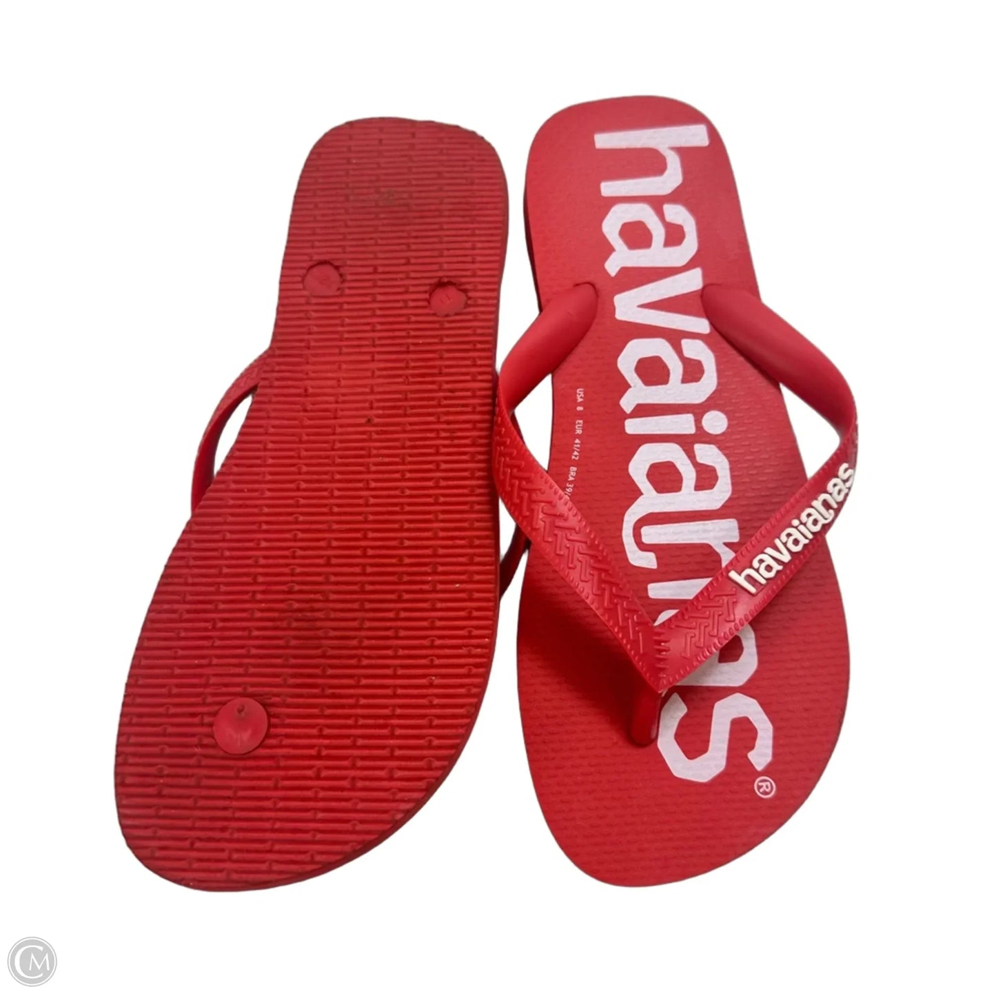 Sandals Flip Flops By Havaianas In Red, Size: 41/42
