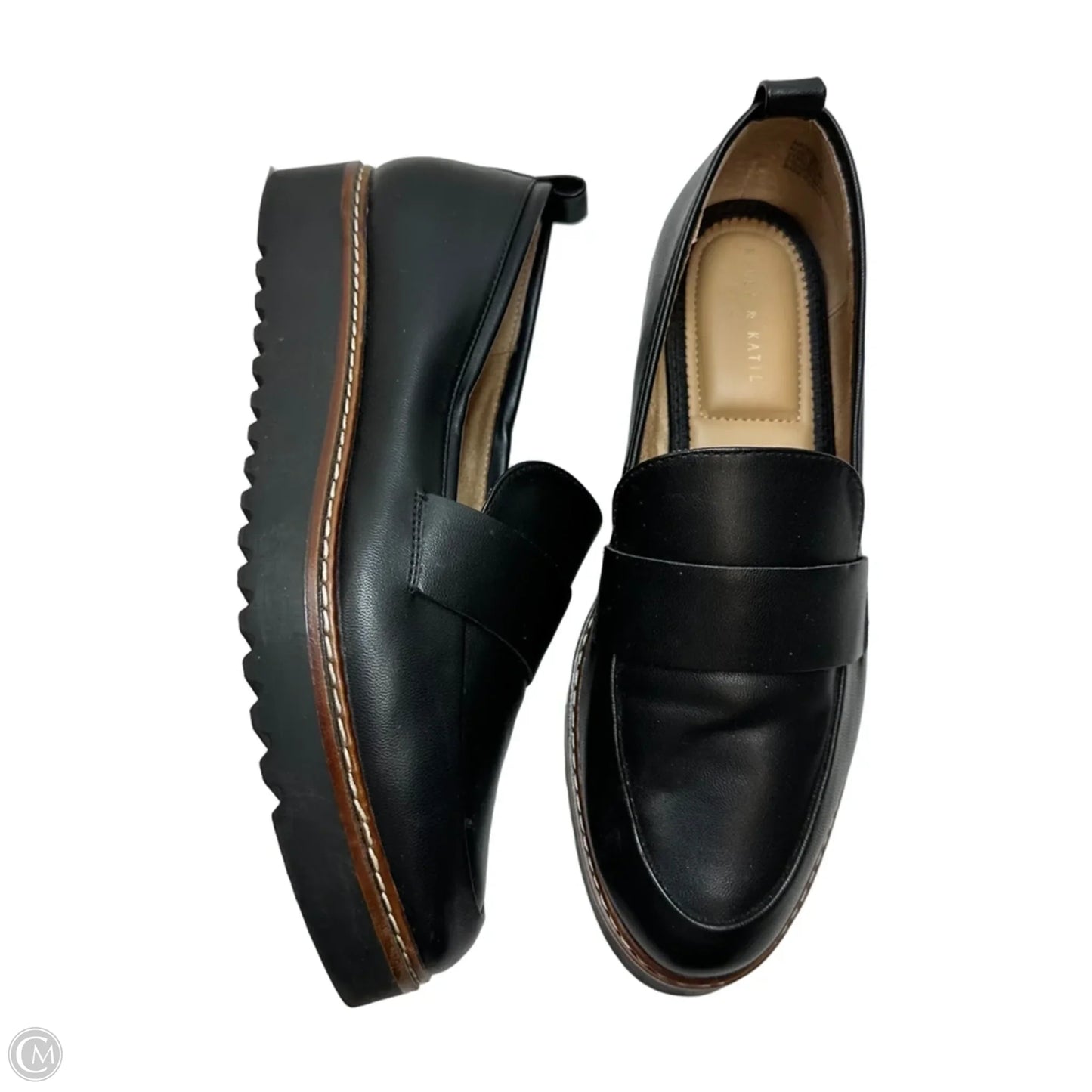 Shoes Flats By Clothes Mentor In Black, Size: 8.5
