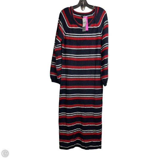 Dress Sweater By Lane Bryant In Red & White, Size: 18