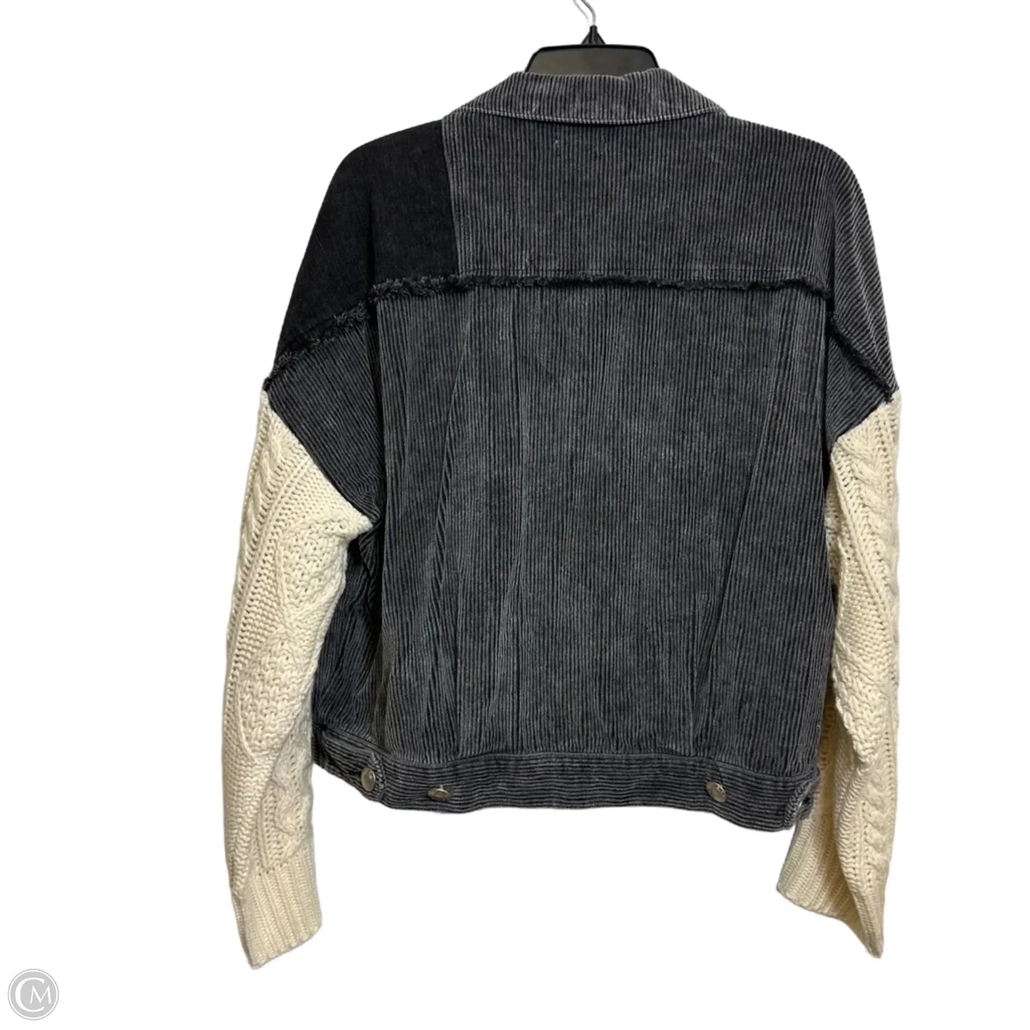 Jacket Shirt By Pol In Grey, Size: M