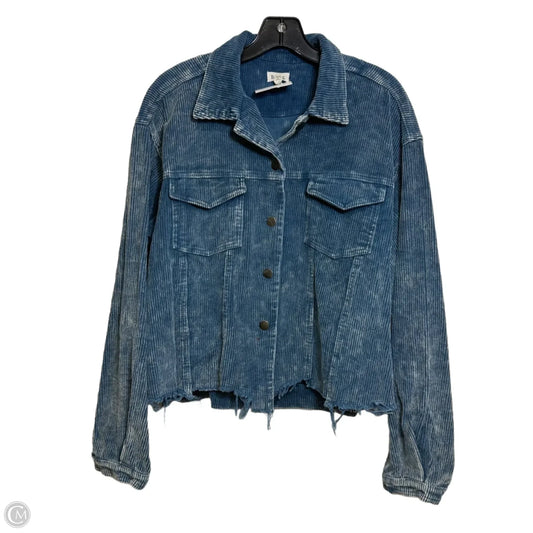 Jacket Shirt By Pol In Multi-colored, Size: L