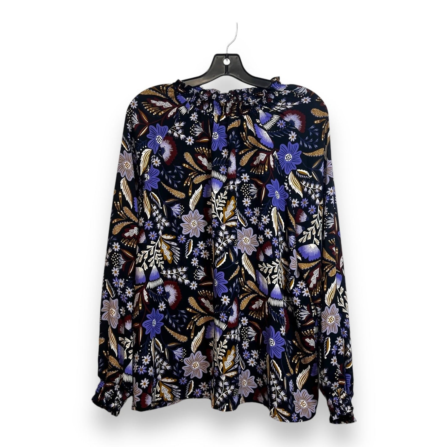 Top Long Sleeve By Loft In Floral Print, Size: L