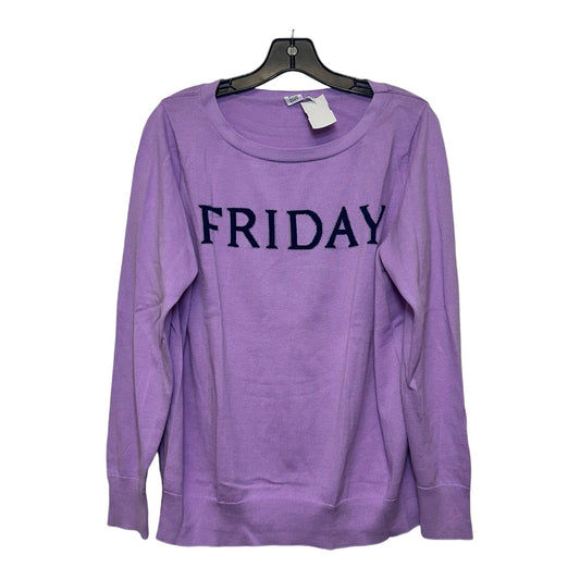 Sweater By Gap In Purple, Size: Xl