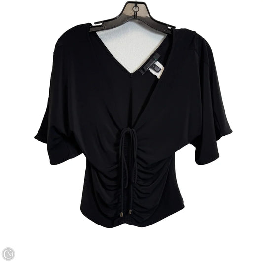 Top Short Sleeve By White House Black Market In Black, Size: S