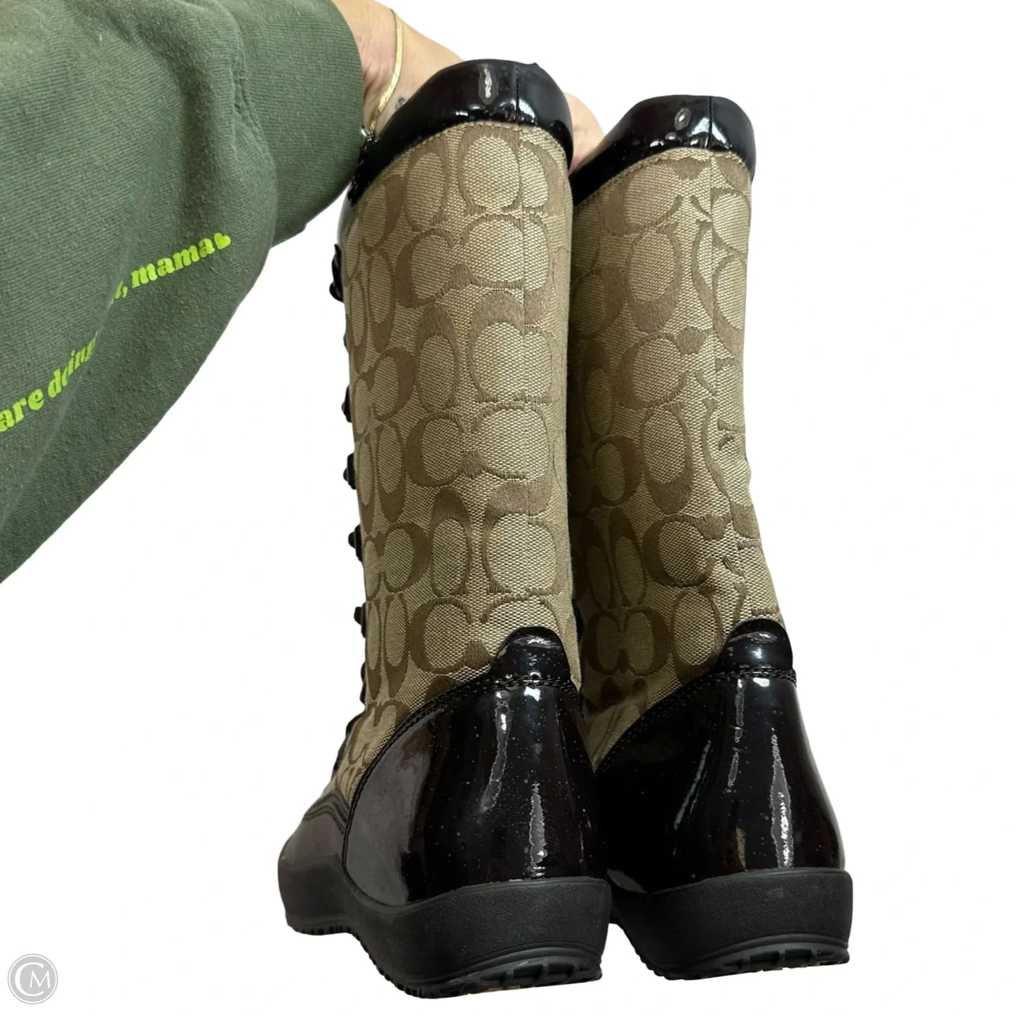 Boots Designer By Coach In Brown, Size: 7