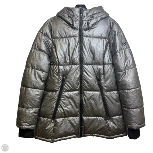 Coat Parka By Michael By Michael Kors In Silver, Size: M
