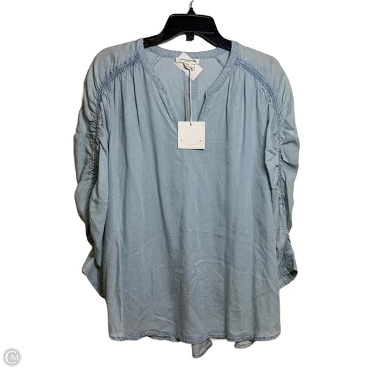 Top Long Sleeve By Beachlunchlounge In Blue, Size: L