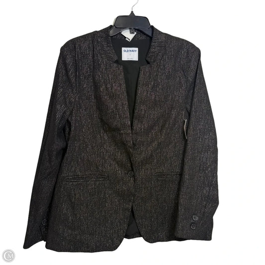 Blazer By Old Navy In Black & Gold, Size: L