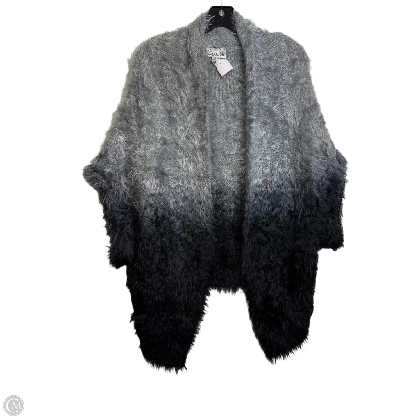 Cardigan By Clothes Mentor In Black & Grey, Size: L