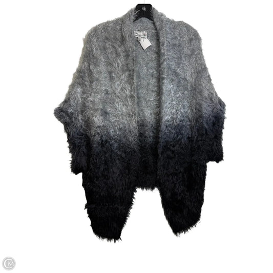 Cardigan By Clothes Mentor In Black & Grey, Size: L