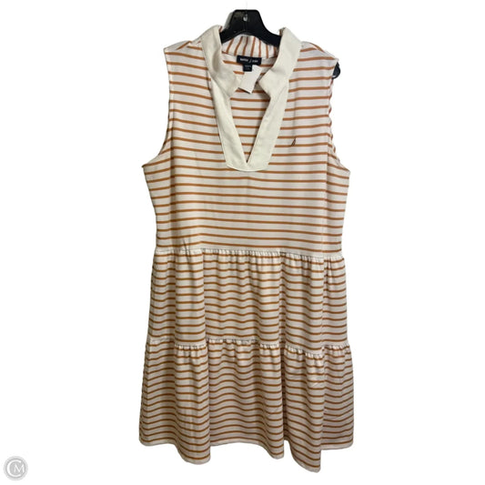 Dress Casual Midi By Nautica In Striped Pattern, Size: Xl