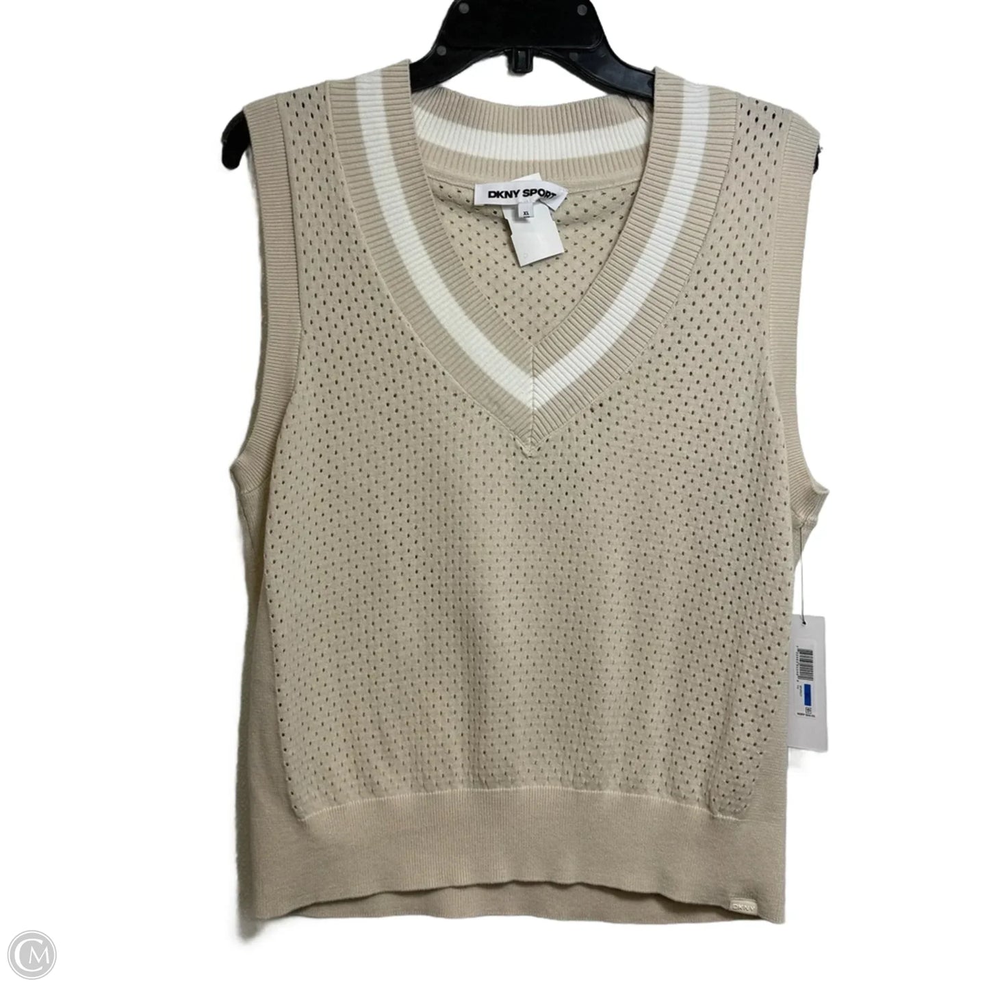 Athletic Tank Top By Dkny In Cream, Size: Xl