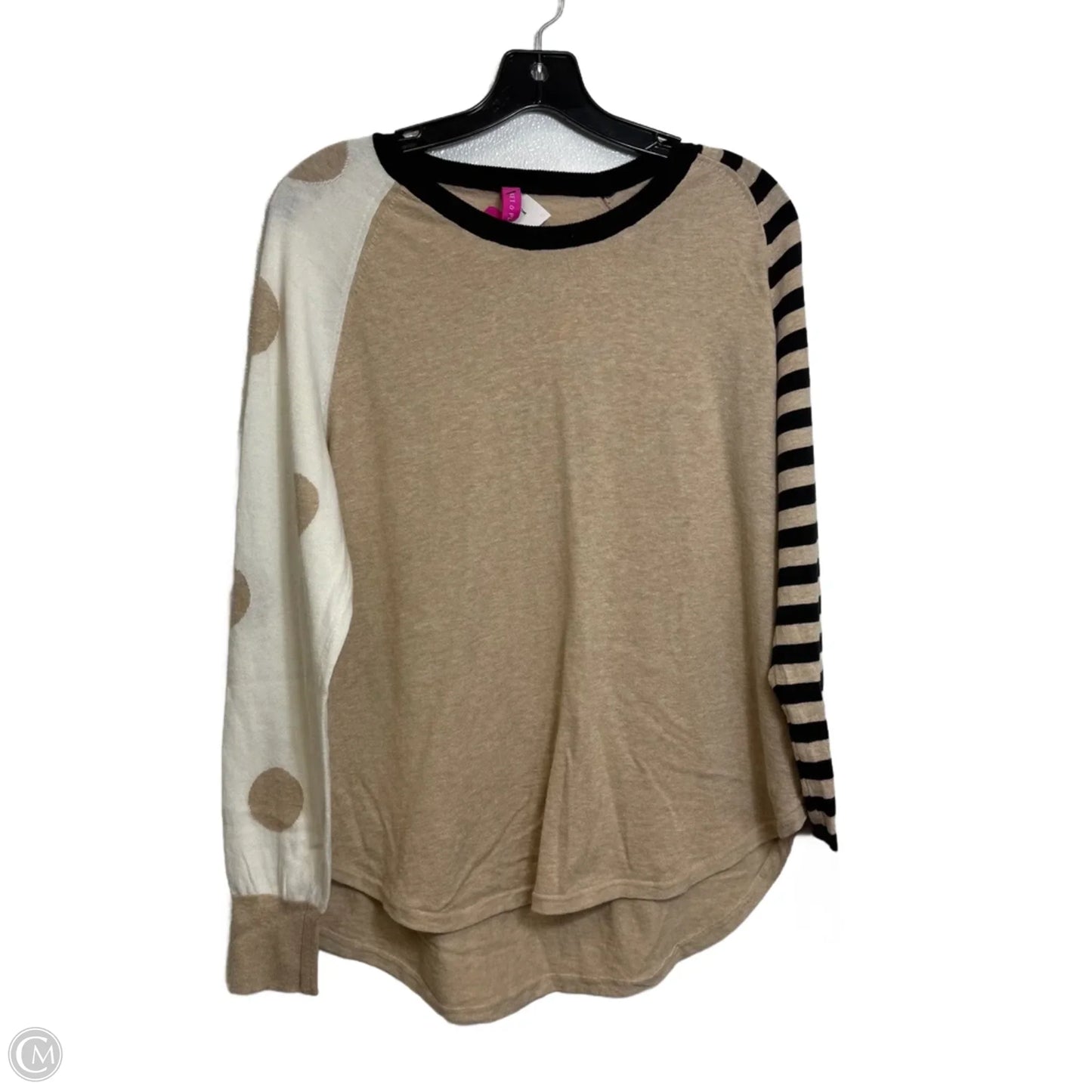 Sweater By Clothes Mentor In Tan, Size: L