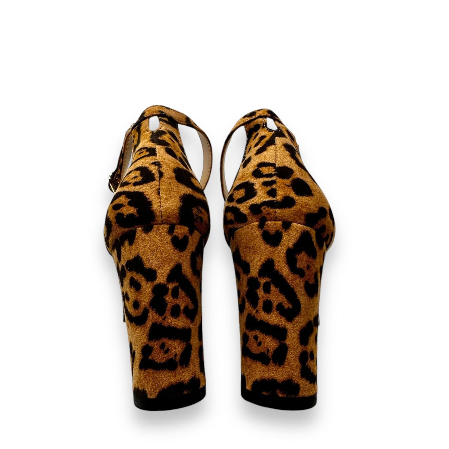 Shoes Heels Block By Kelly And Katie In Animal Print, Size: 7