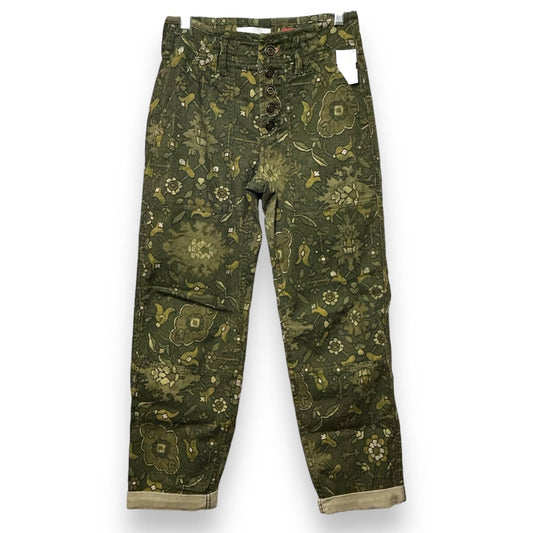 The Wanderer Jeans Cropped By Anthropologie In Floral Print, Size: 0