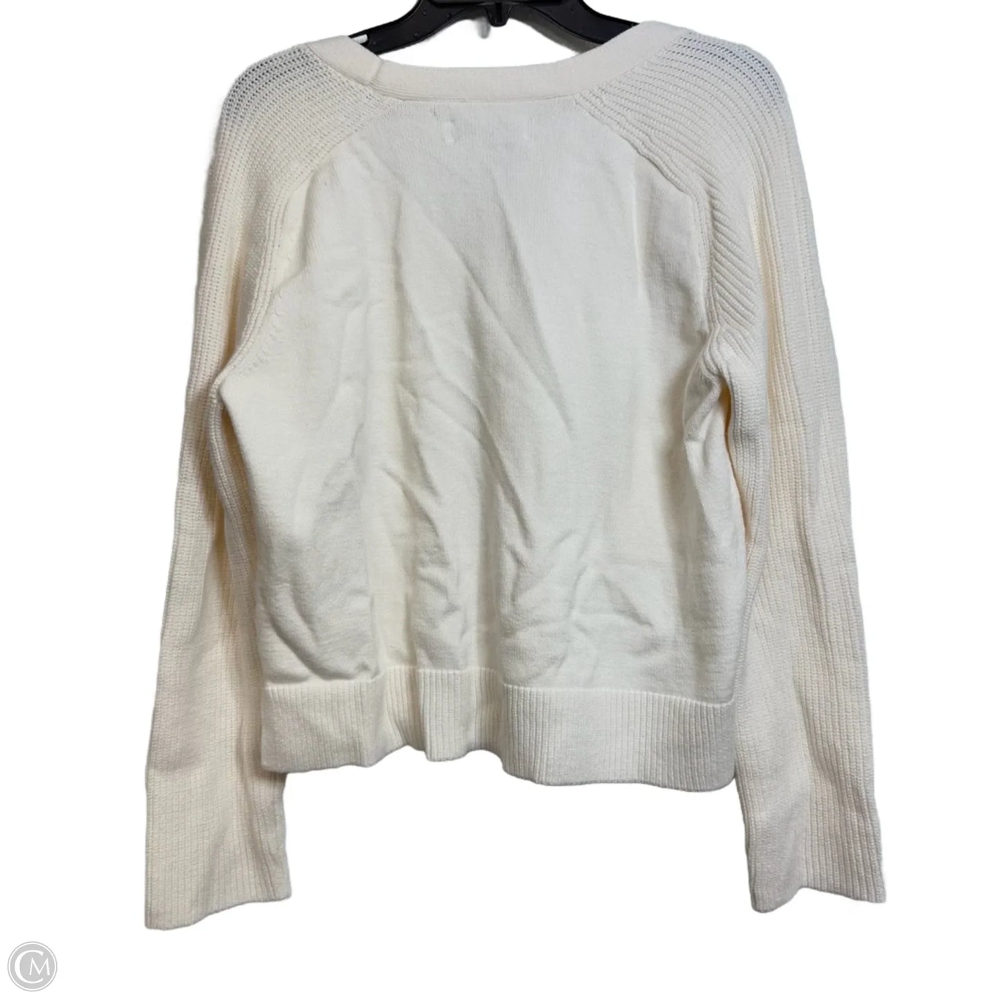 Cardigan By Loft In Cream, Size: L