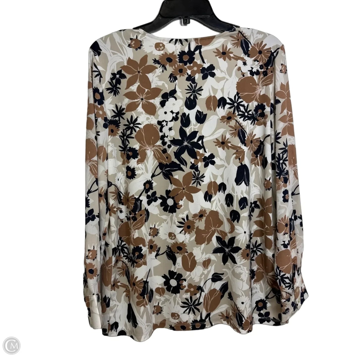 Top Long Sleeve By Ann Taylor In Floral Print, Size: L