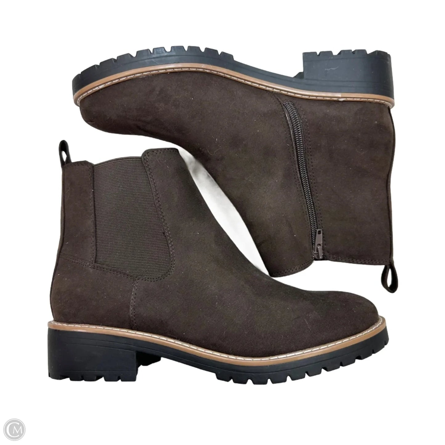 Boots Ankle Heels By Kensie In Brown, Size: 10