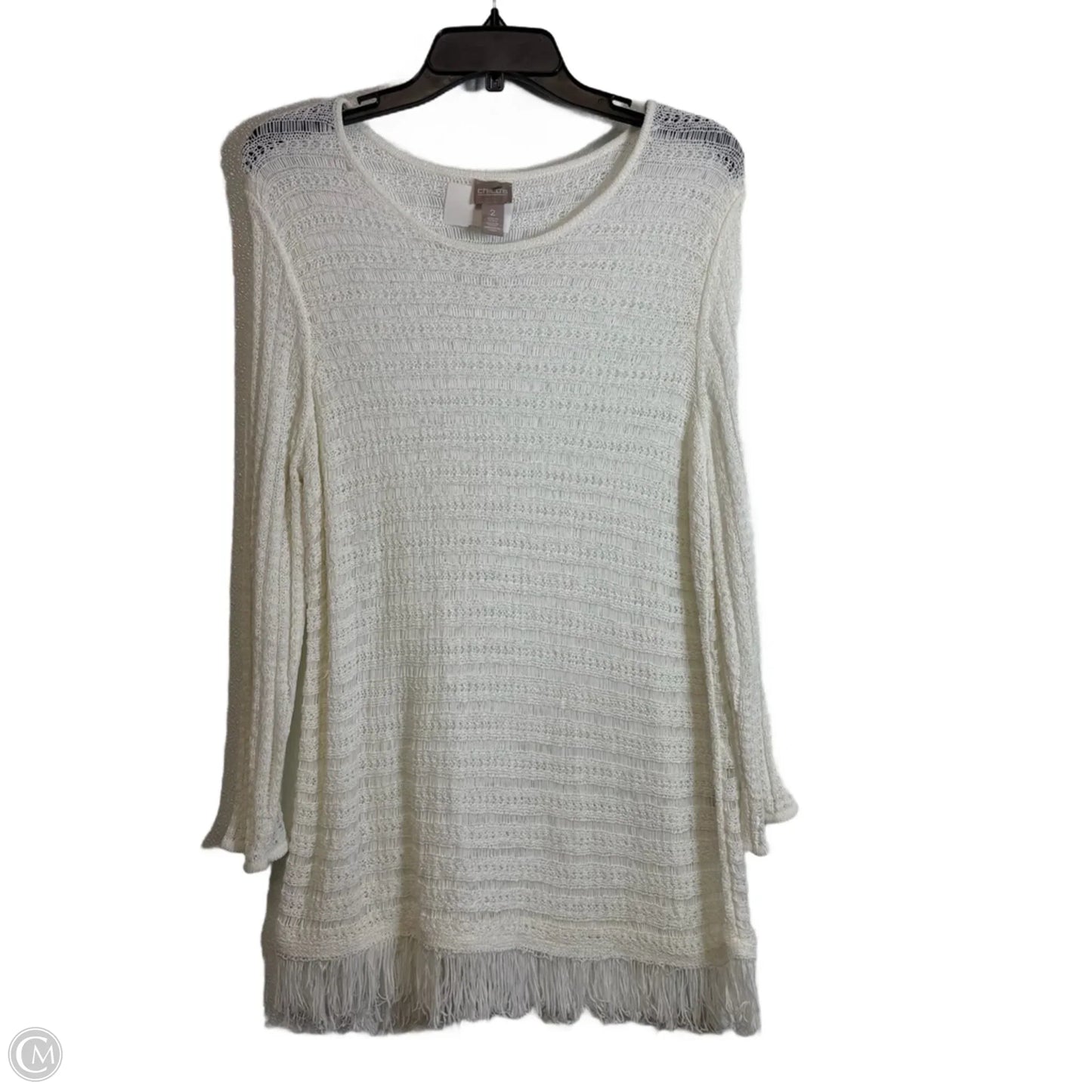 Sweater By Chicos In Cream, Size: L