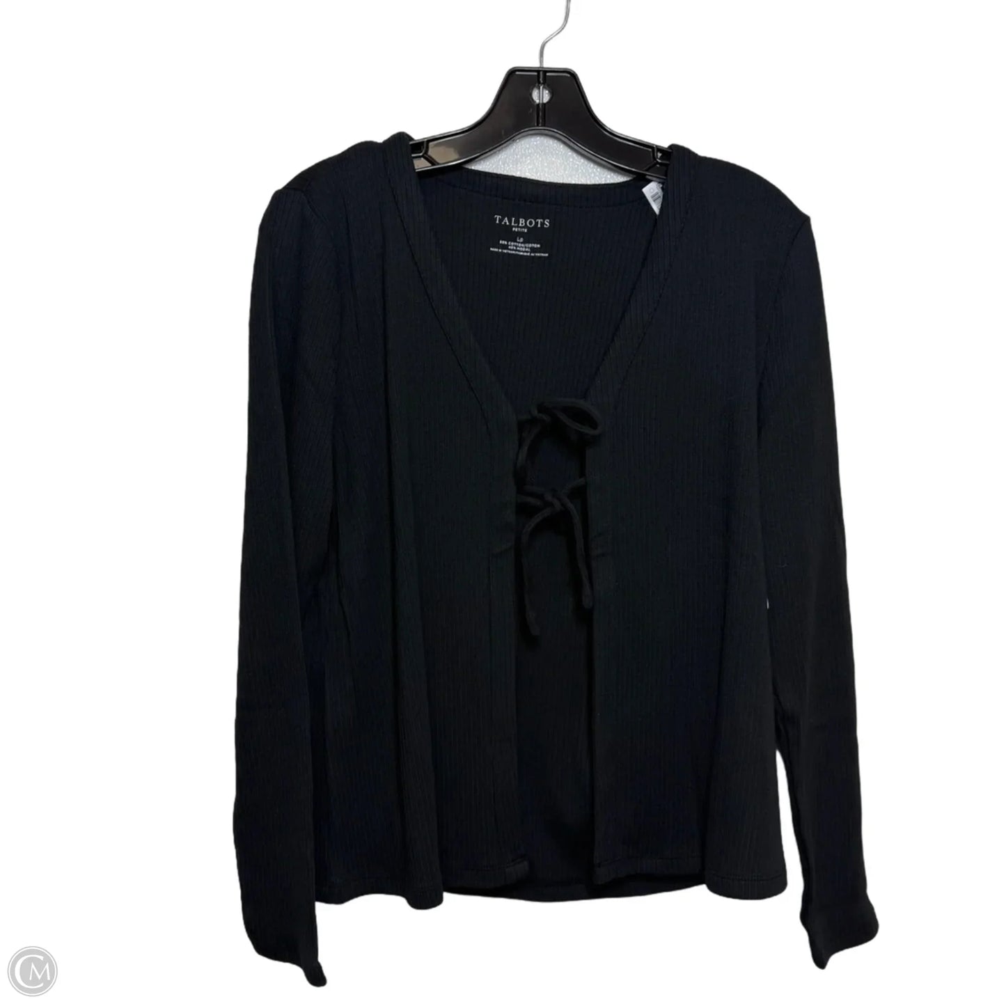 Top 2pc Long Sleeve By Talbots In Black, Size: Lp