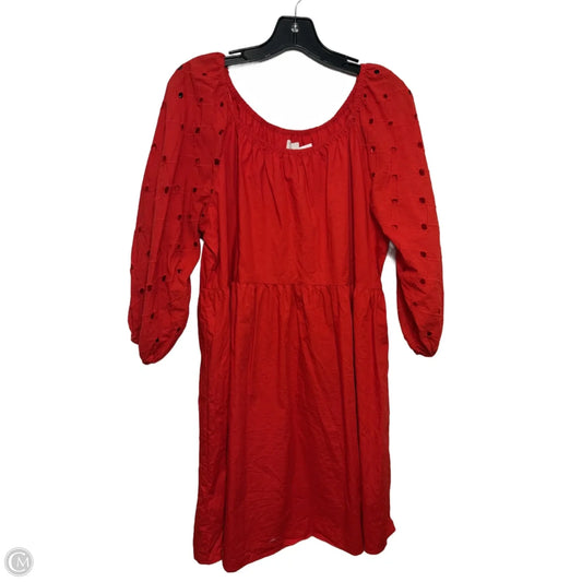Dress Casual Short By A New Day In Red, Size: L
