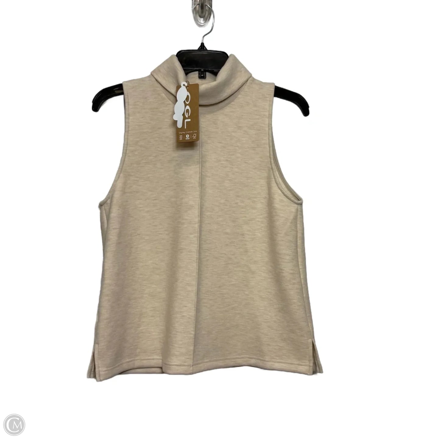 Top Sleeveless By OGL In Taupe, Size: M