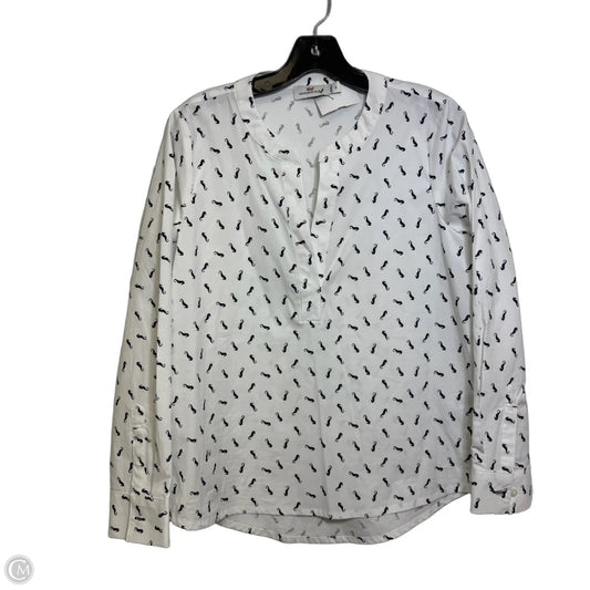 Top Long Sleeve By Vineyard Vines In White, Size: S