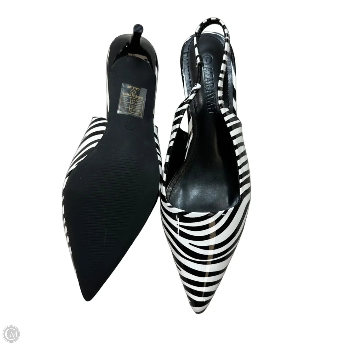 Shoes Heels Kitten By Clothes Mentor In Zebra Print, Size: 7