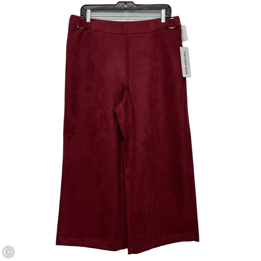 Pants Cropped WIDE LEG By Rafaella In Maroon, Size: 14