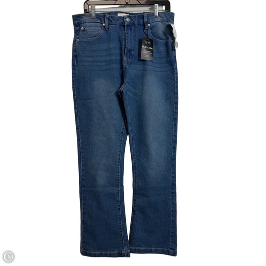 Jeans Boot Cut By Nicole Miller In Blue Denim, Size: 14