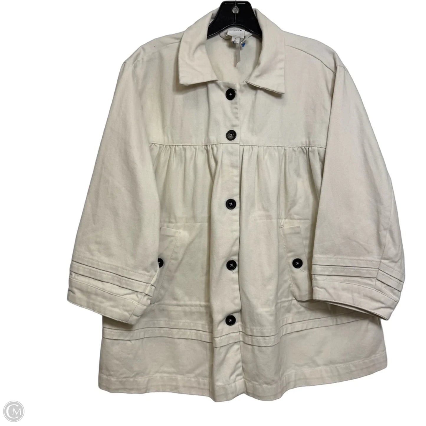 Jacket Denim By Maeve In Cream, Size: S
