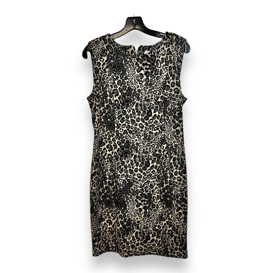 Dress Casual Midi By Calvin Klein In Animal Print, Size: 12