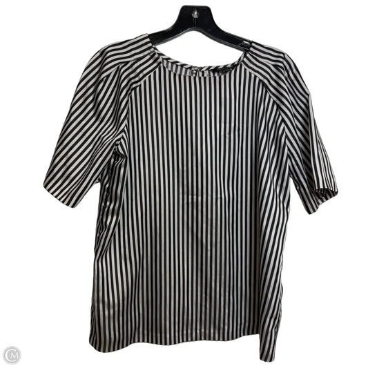 Top Short Sleeve By Banana Republic In Striped Pattern, Size: S
