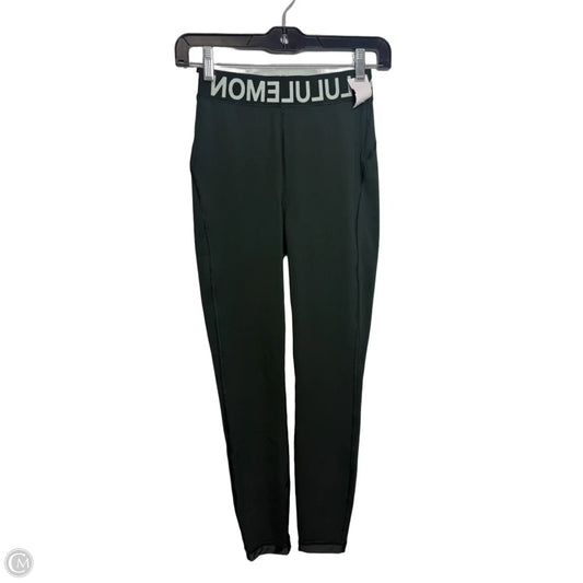 Athletic Leggings By Lululemon In Green, Size: Xs
