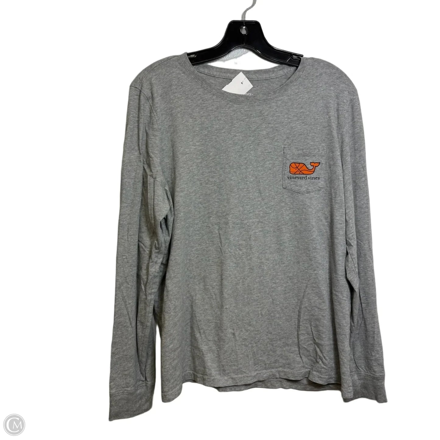 Top Long Sleeve By Vineyard Vines In Grey, Size: L